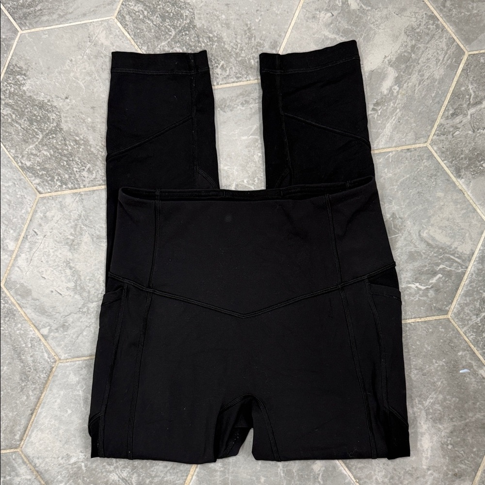 Lululemon All The Right Places Crop Leggings Black Sise 6